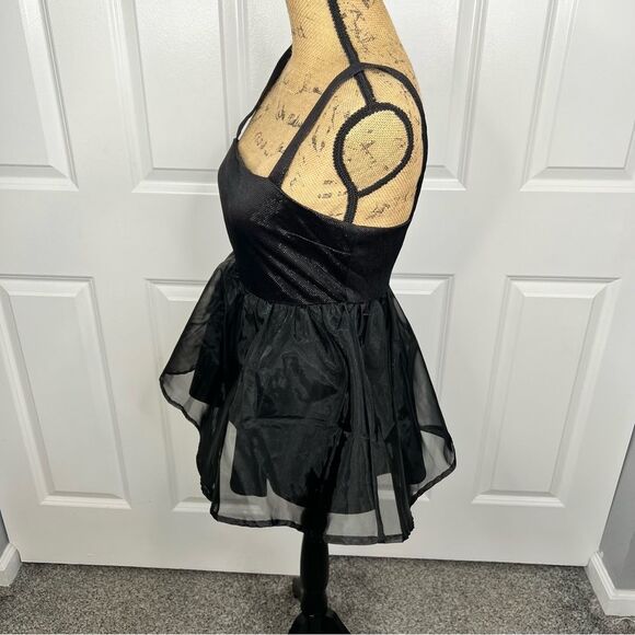 Sz S English Factory Black Sparkle Glitter Empire Tulle & Organza Top NWOT $85 - Picture 7 of 12